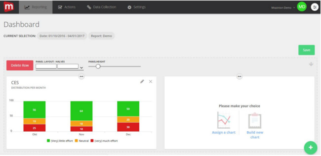Mopinion: Building your user feedback dashboards: the easy way - Build New Chart