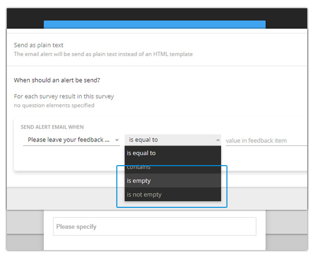 Mopinion: November Product Update: introducing new metrics to monitor your feedback forms -  Alert options