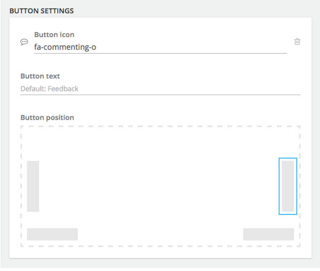 Mopinion: How to build the best feedback forms - Button Settings