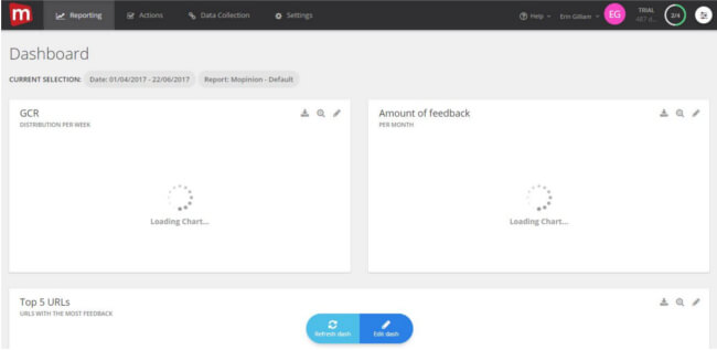 Mopinion: June Product Update - Dashboard and charts