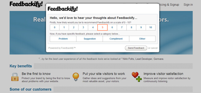 Feedbackify User Feedback Software