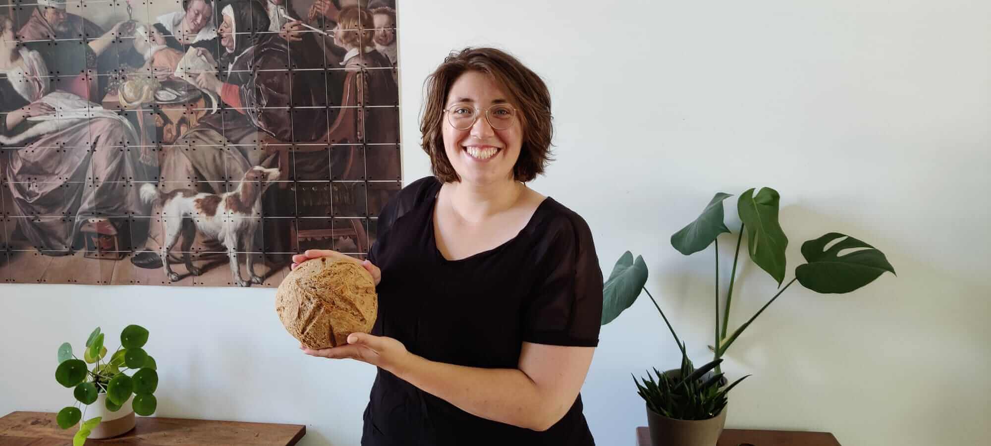 Hanne baking bread