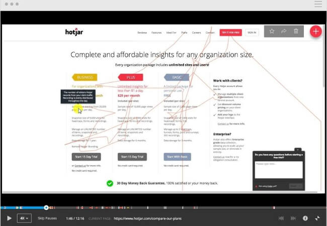 Mopinion: 11 Visitor Recording and Session Replay Tools: An Overview - Hotjar