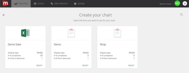 Mopinion: Building your user feedback dashboards: the easy way - Select data source