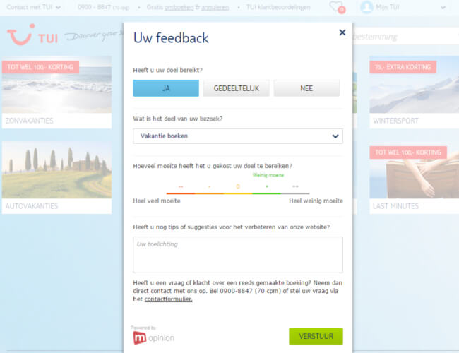 Mopinion: What is a website feedback tool - Feedback form