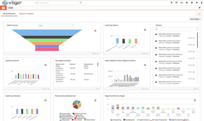 Mopinion: Top 15 Best CRM Software for Small Businesses - vTiger