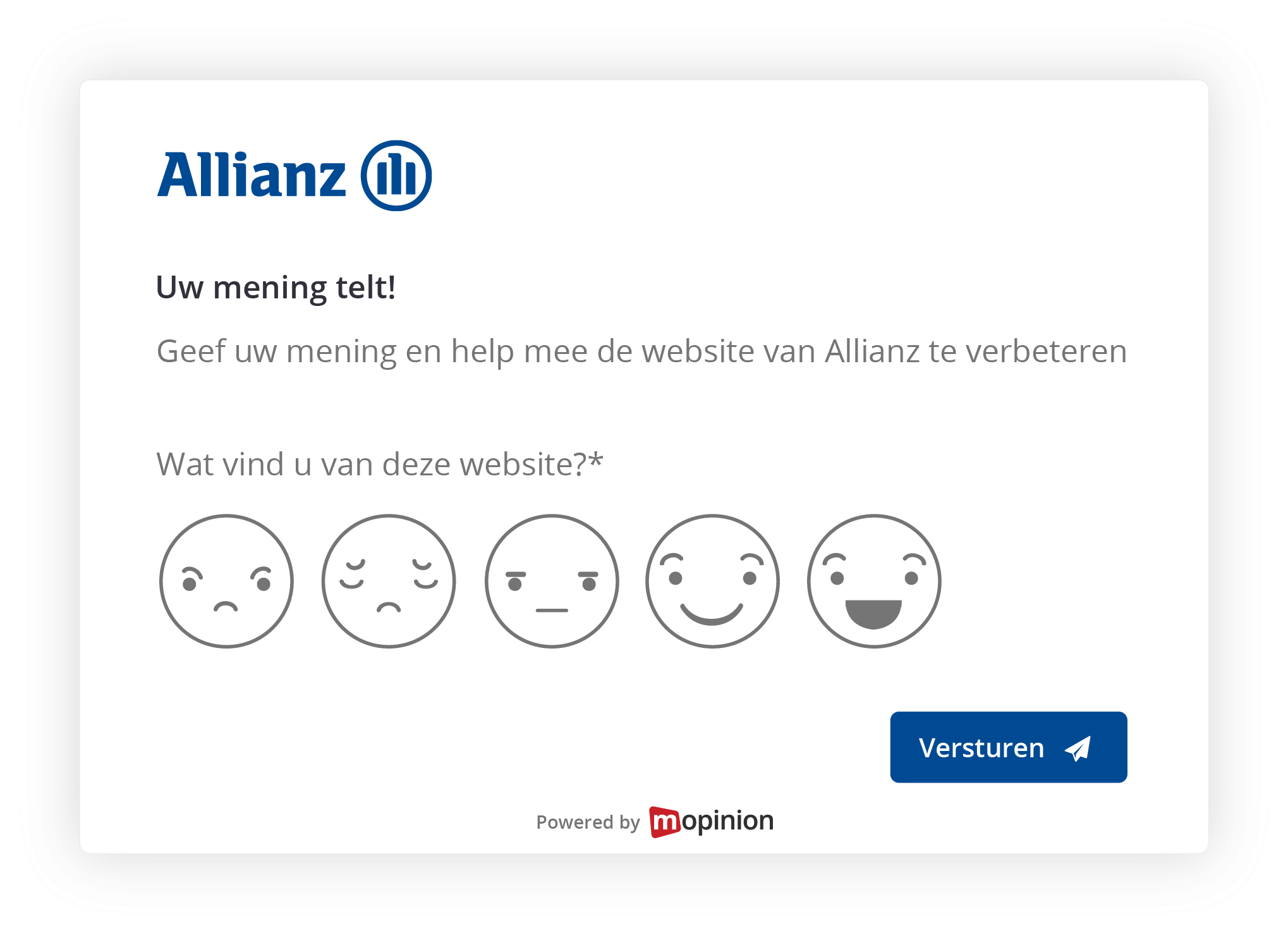 Hoe Allianz Mopinion klantfeedback benut voor conversie optimalisatie - passieve feedback
