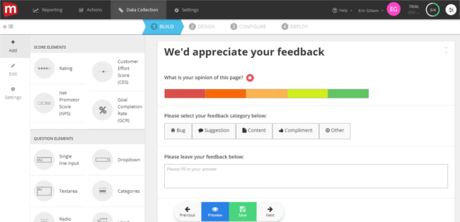Mopinion: Mopinion introduces ‘slide-in’ feedback forms to its feedback software - BUILD