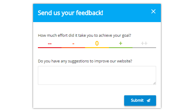 CES customer feedback survey