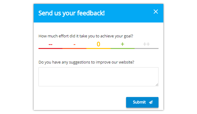 Mopinion: Best Feedback Form Templates for Customer Effort Score (CES) - CES + Open Cmmts