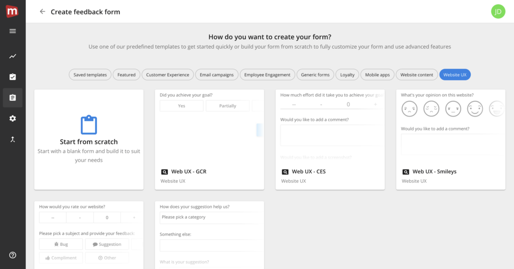 July Product Update: brand new survey flow, single sign-on, Salesforce integration and more - Create-your-form-template