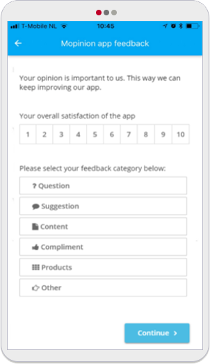 Mopinion: 5 Easy-To-Use Mobile App Feedback Form Templates -CSAT