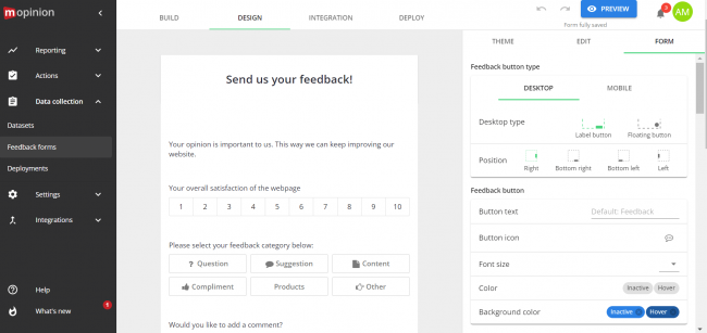 Customised mobile surveys