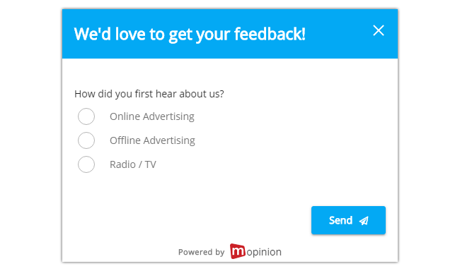 Mopinion: November Product Update: introducing new metrics to monitor your feedback forms -  Excel Feedback Form Example