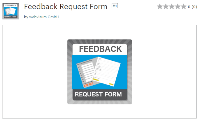 Mopinion: Top 10 Magento User Feedback Extensions  - Feedback Request Form