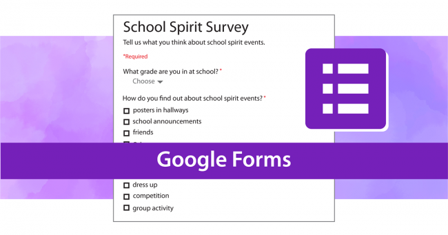 Google forms online survey