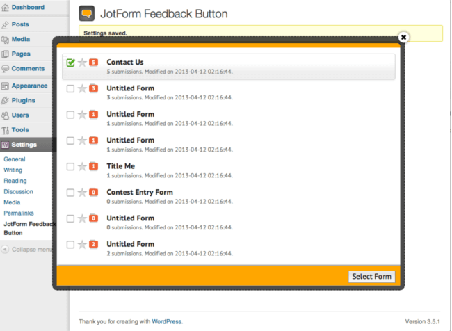 Mopinion: How to install a feedback form in WordPress - JotForm