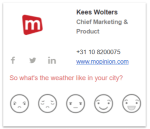 Email Signature Feedback Example Kees Mopinion