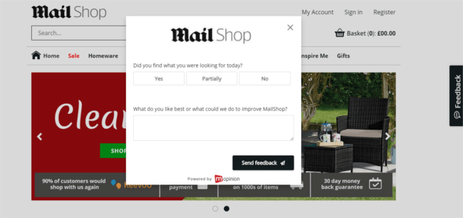 Mopinion: What is a website feedback button? - MailShop