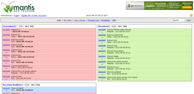 Mopinion: Top 17 Best Bug Tracking Tools: an overview - Mantis