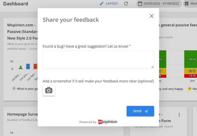 Mopinion feedback for software dev teams