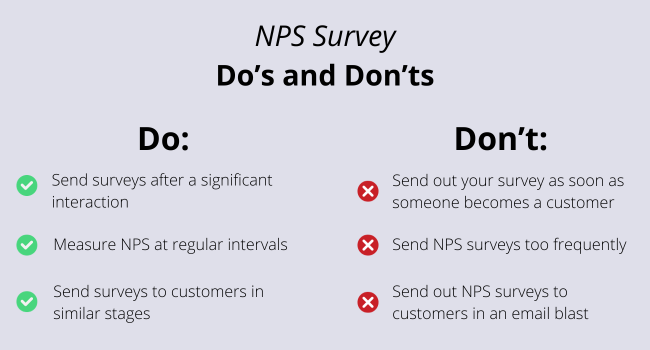 NPS survey do's and don'ts
