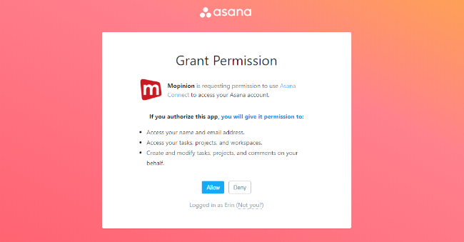 Mopinion: Tying it all together: Mopinion launches new integration with Asana - Permission