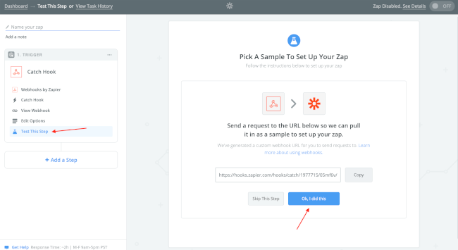 Mopinion: How to integrate user feedback data with Zapier (using Mopinion webhooks) -  pick a sample to set up your zap