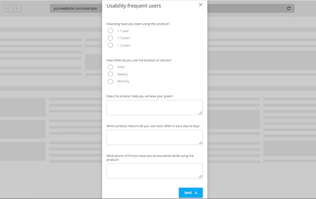 Product feedback usability