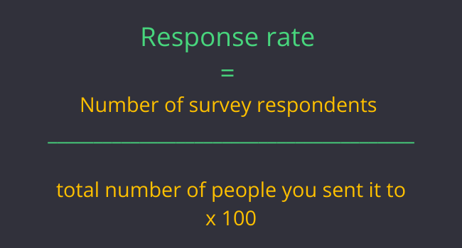 Calculating the survey response rate