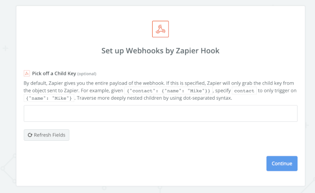Mopinion: How to integrate user feedback data with Zapier (using Mopinion webhooks) -  set up webhooks by zapier hook