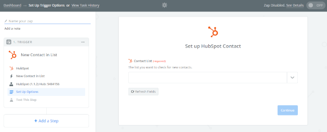 Mopinion: Integrate Mopinion with HubSpot CRM using Zapier - Test a Sample from Hubspot