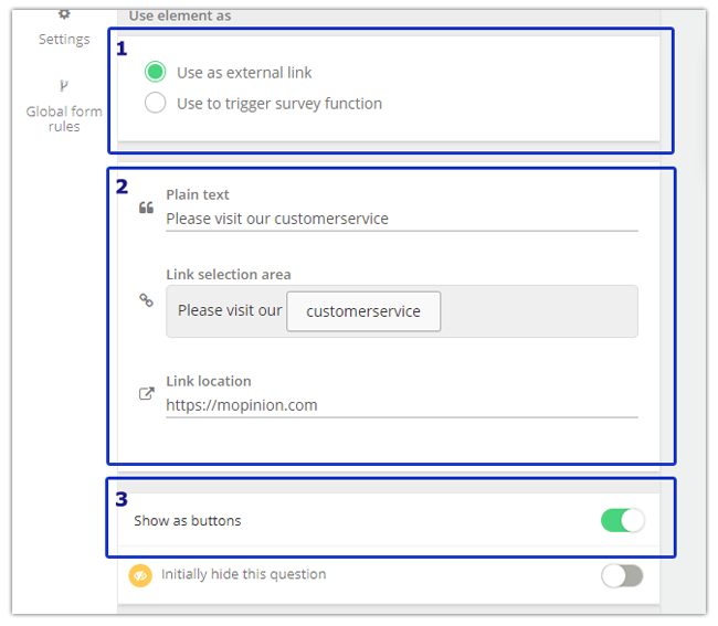 Mopinion: April Product Updates: featuring URL parameters and auto post forms - Updated link element