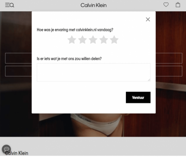 feedback form calvin klein